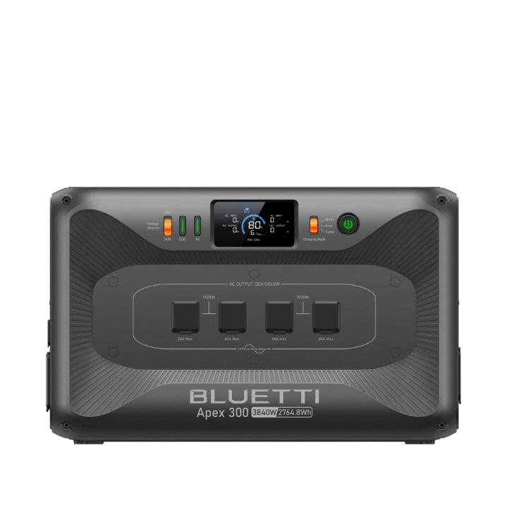 BLUETTI Apex 300 portable power station for 4x4 overlanding truck Jeep SUV camping and off-grid power