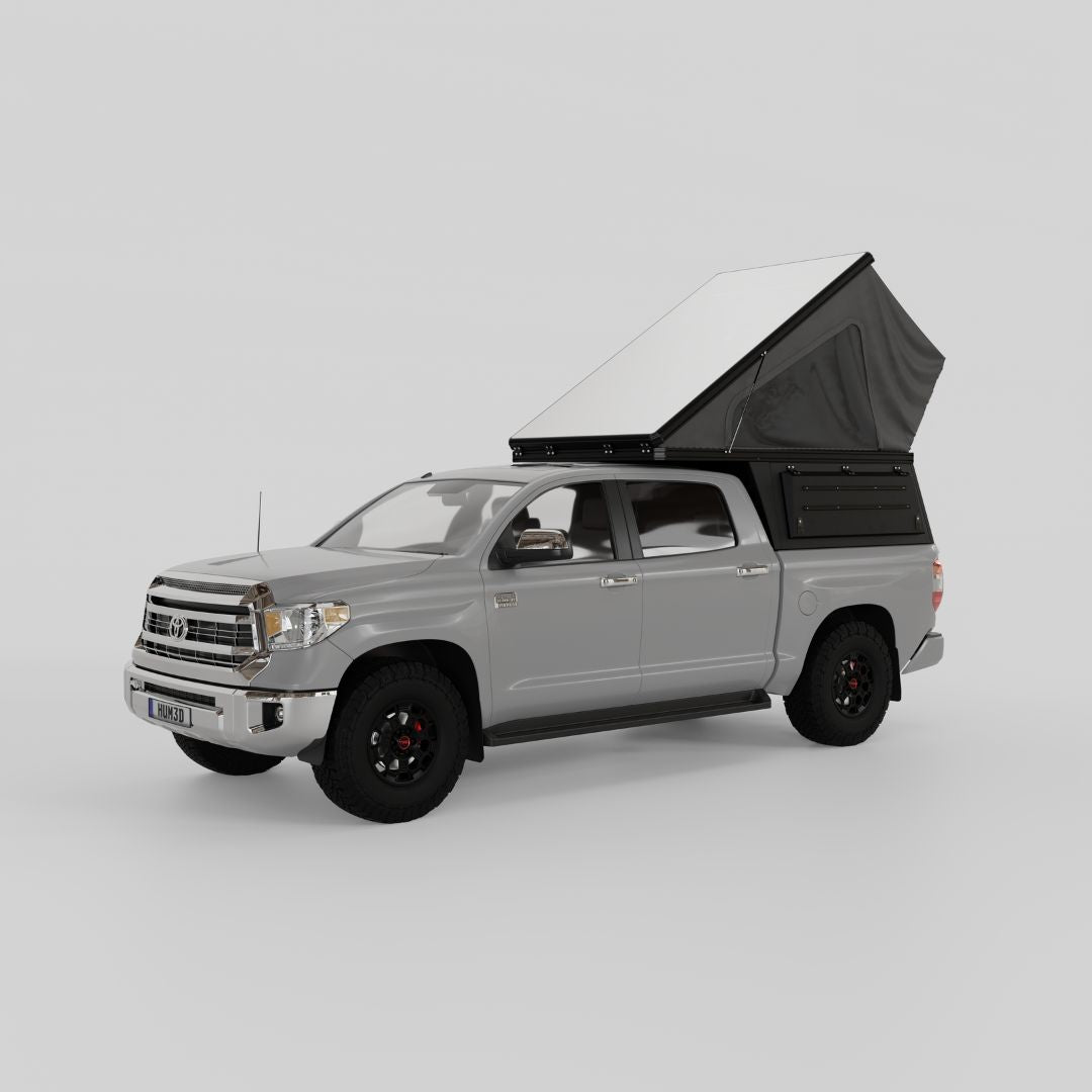 4x4 Overland Gear Aluminum Pop-Up Camper – 2007–2021 Toyota Tundra 5.5' Bed | Overland Truck Camper for 4x4 overlanding and truck camping