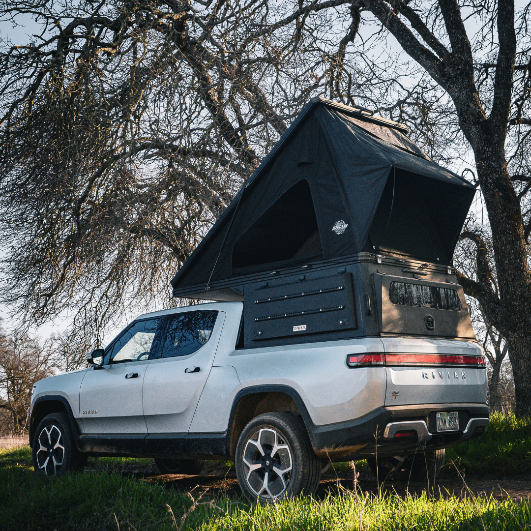 4x4 Overland Gear Aluminum Pop-Up Camper – Rivian R1T Gen 1 & Gen 2 | Overland Truck Camper for 4x4 overlanding and truck camping