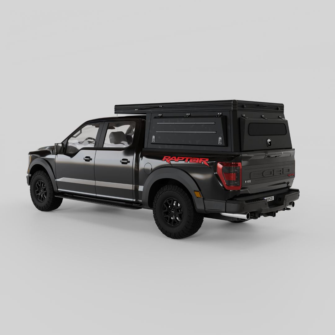 4x4 Overland Gear Aluminum Pop-Up Camper – 2009–2025 Ford F-150 & Raptor 5.5' Bed | Overland Truck Camper for 4x4 overlanding and truck camping