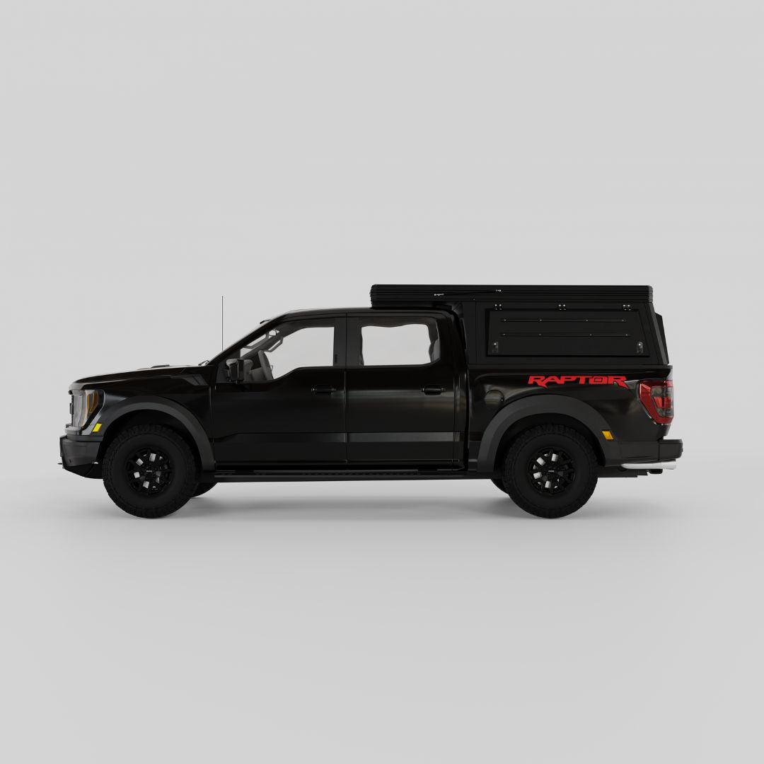 4x4 Overland Gear Aluminum Pop-Up Camper – 2009–2025 Ford F-150 & Raptor 5.5' Bed | Overland Truck Camper for 4x4 overlanding and truck camping