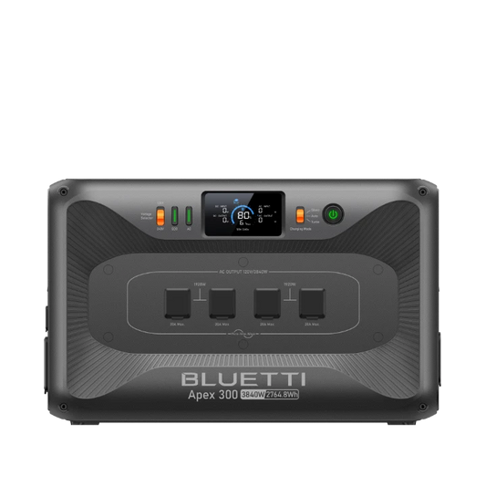 BLUETTI Apex 300 portable power station for 4x4 overlanding truck Jeep SUV camping and off-grid power