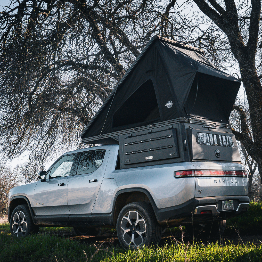 4x4 Overland Gear Aluminum Pop-Up Camper – Rivian R1T Gen 1 & Gen 2 | Overland Truck Camper for 4x4 overlanding and truck camping