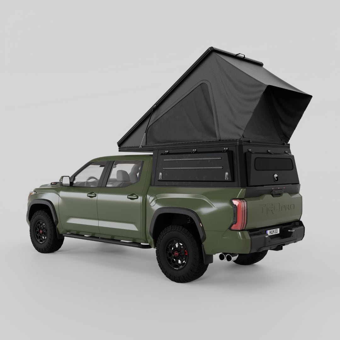 4x4 Overland Gear Aluminum Pop-Up Camper – 2022–2024 Toyota Tundra 5.5' Bed | Overland Truck Camper for 4x4 overlanding and truck camping
