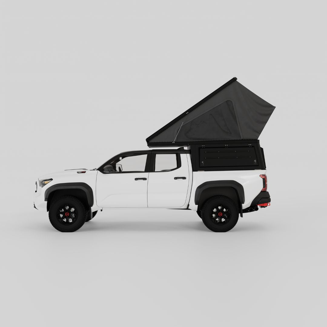 4x4 Overland Gear Aluminum Pop-Up Camper – 2024–2026 Toyota Tacoma 5FT | Overland Truck Camper for 4x4 overlanding and truck camping