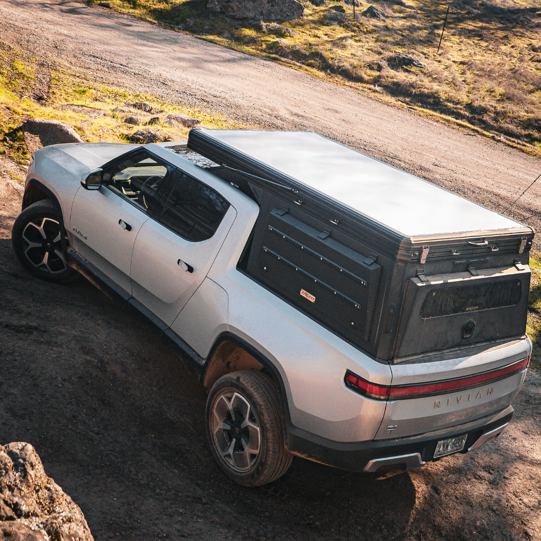 4x4 Overland Gear Aluminum Pop-Up Camper – Rivian R1T Gen 1 & Gen 2 | Overland Truck Camper for 4x4 overlanding and truck camping