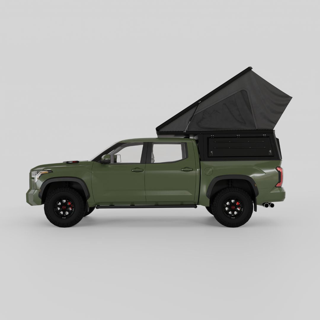 4x4 Overland Gear Aluminum Pop-Up Camper – 2022–2024 Toyota Tundra 5.5' Bed | Overland Truck Camper for 4x4 overlanding and truck camping