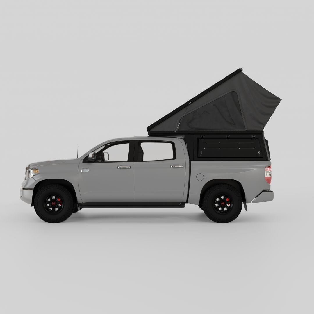 4x4 Overland Gear Aluminum Pop-Up Camper – 2007–2021 Toyota Tundra 5.5' Bed | Overland Truck Camper for 4x4 overlanding and truck camping