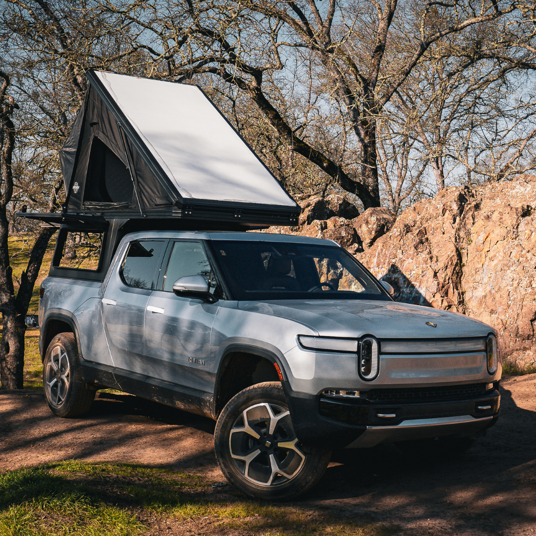 4x4 Overland Gear Aluminum Pop-Up Camper – Rivian R1T Gen 1 & Gen 2 | Overland Truck Camper for 4x4 overlanding and truck camping