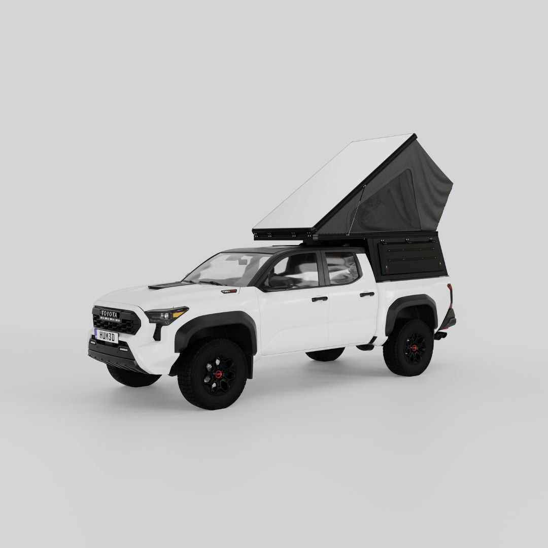4x4 Overland Gear Aluminum Pop-Up Camper – 2024–2026 Toyota Tacoma 5FT | Overland Truck Camper for 4x4 overlanding and truck camping