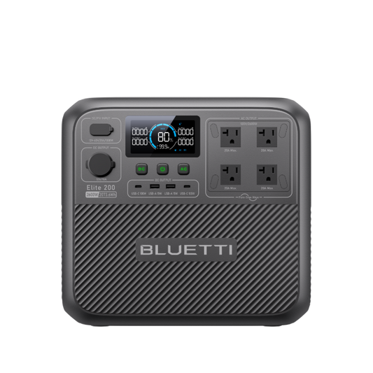 BLUETTI Elite 200 V2 portable power station for 4x4 overlanding truck Jeep SUV camping and off-grid power