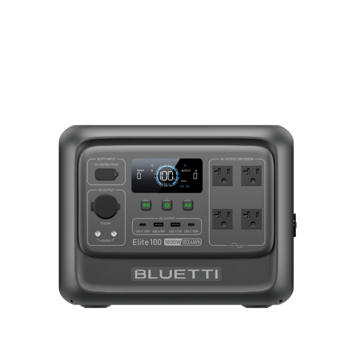 BLUETTI Elite 100 V2 portable power station for 4x4 overlanding truck Jeep SUV camping and off-grid power
