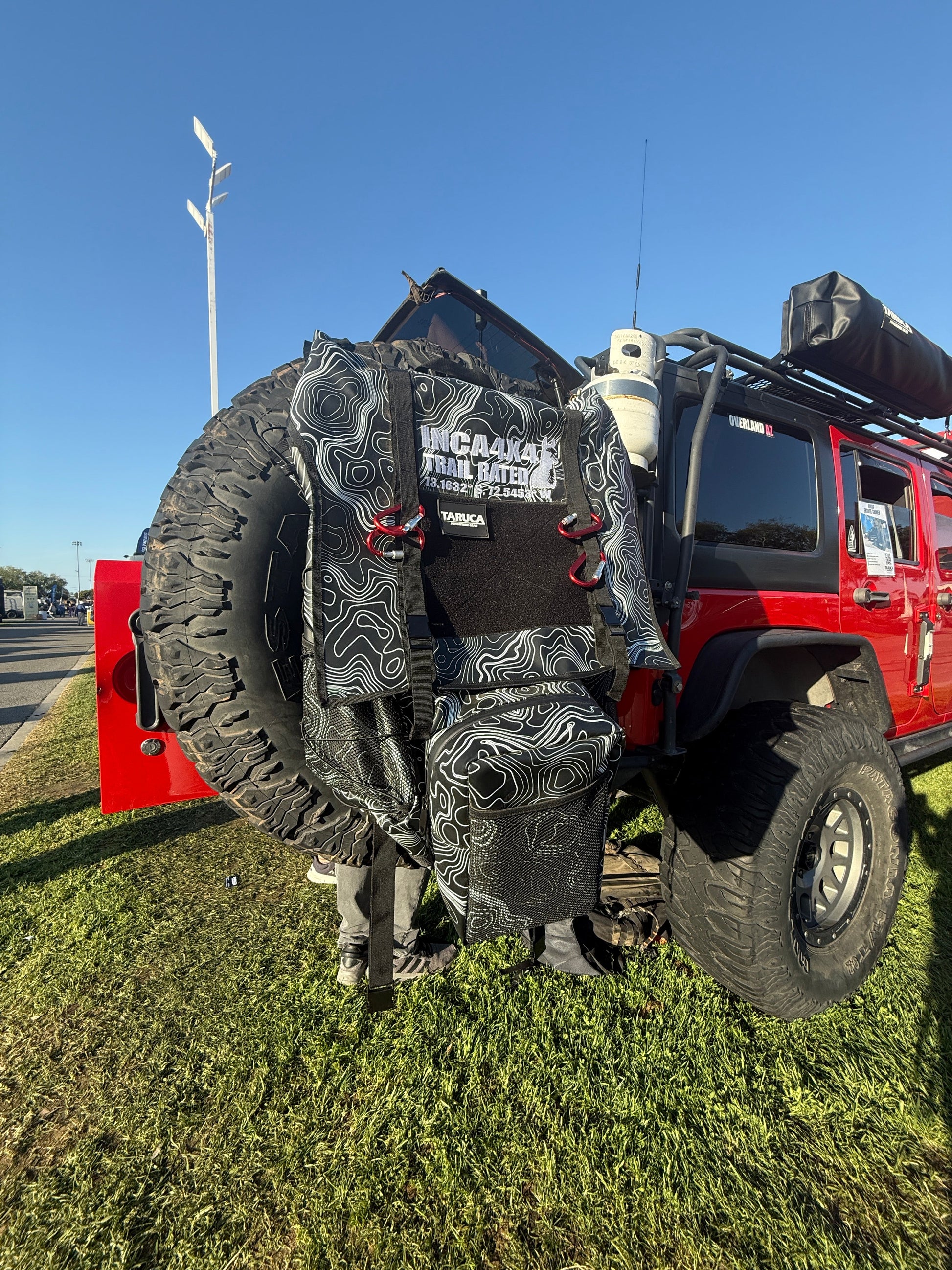 Spare tire trail bag trasharoo