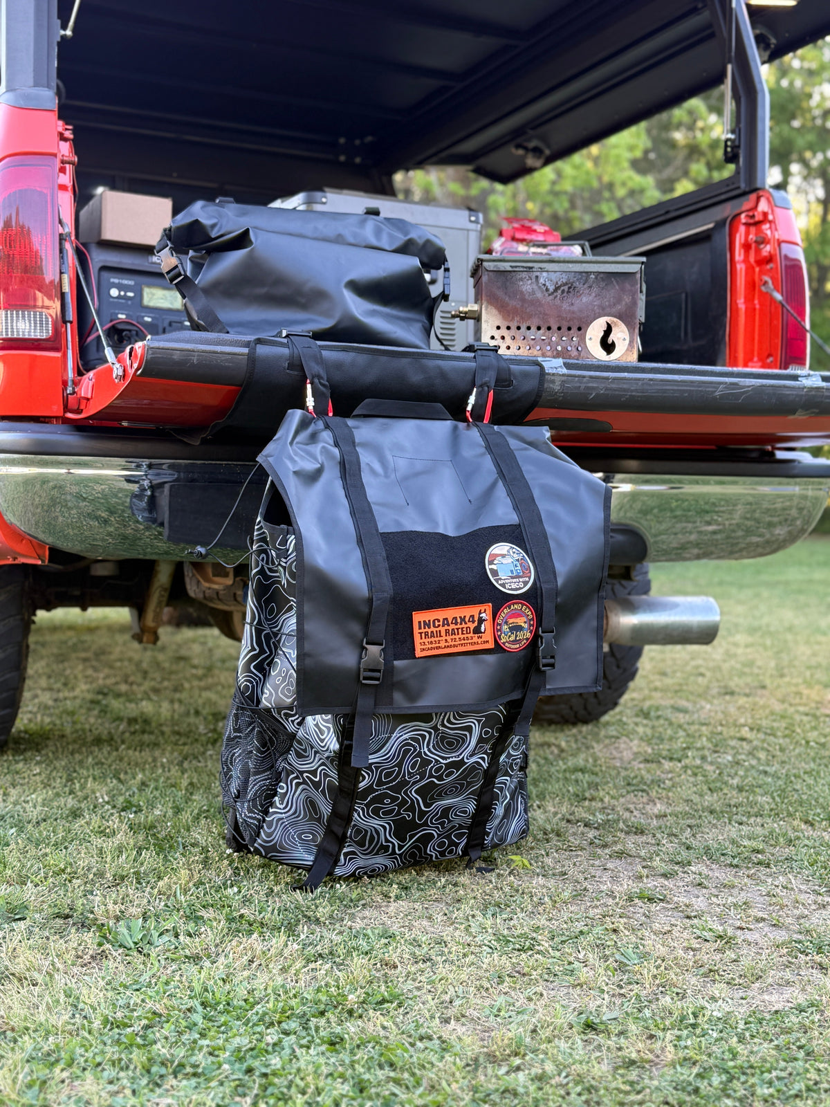 Overland spare tire tailgate bag 4.0 for 4x4 overlanding and truck camping