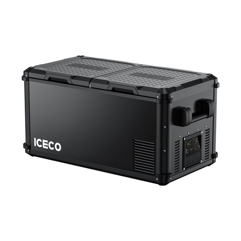 ICECO VL75ProD Gen II 75L Dual Zone 12V Fridge Freezer portable 12V fridge freezer for overlanding camping truck SUV RV