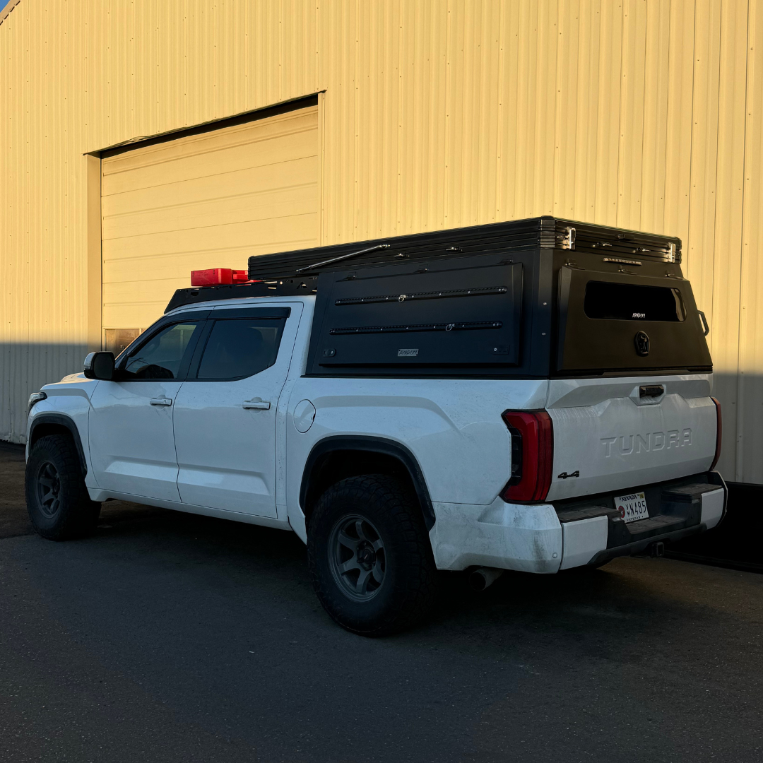 4x4 Overland Gear Aluminum Pop-Up Camper – 2022–2024 Toyota Tundra 5.5' Bed | Overland Truck Camper for 4x4 overlanding and truck camping